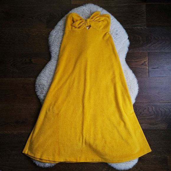 Zimmermann Jeannine Terry Cloth Resort Bow Tie Front Midi Dress - Picture 3 of 15